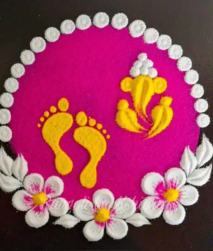 easy rangoli for diwali